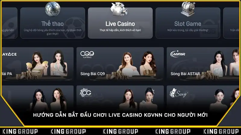 Hướng Dẫn Bắt Đầu Chơi Live Casino KGVNN Cho Người Mới